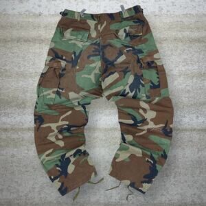 Vintage 90s Military Tactical Pants 32x30 Baggy Woodland Camo Medium Regular